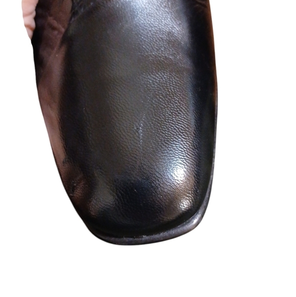 Monticatini Black Leather Ankle Boots  Women\'s Block Heel Booties size 10.5 main image 6